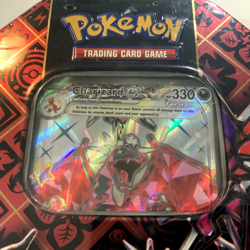 Pokemon TCG Scarlet & Violet Paldean Fates Tin Charizard EX (Factory Sealed) - Image 1