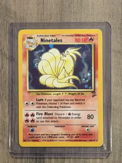 Pokemon TCG Ninetales 013/130 Base Set 2 Holo With Swirl - Image 1
