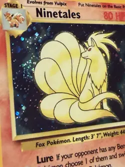 Pokemon TCG Ninetales 013/130 Base Set 2 Holo With Swirl - Image 3