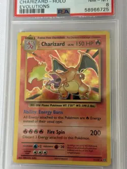 Charizard 2016 Pokemon XY Evolutions Holo PSA 8 NM-MT #11 - Image 5