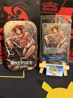 🇫🇷One Piece Carte Promo Ace P-074 Scelle + Mini-Tin Pack Set TS-02 Vol.2 Vide2 - Image 1