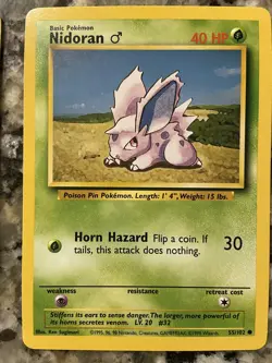 Nidorino 37/102, Nidoran 55/102 NM 1999 Base Set Pokemon Card Bundle! - Image 5