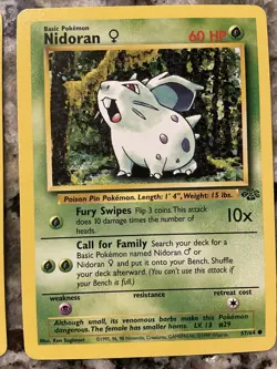 Nidorina 40/64, Nidoran 57/64 NM 1999 Pokemon Base Set Pokemon Card Bundle! - Image 5