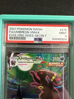 Pokemon Umbreon VMAX TCG Evolving Skies PSA 9 Holo Secret Rare Card TG23/TG30 - Image 3