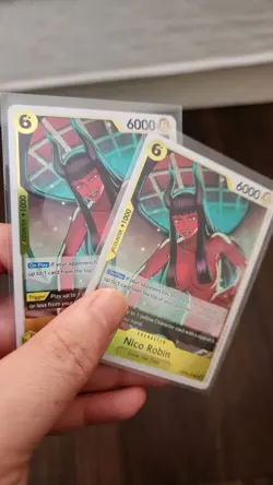 Lot 2x One Piece Card Game Emperors in the New World Nico Robin Foil OP09-107 - Image 1