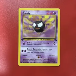 Gastly 33/62 Fossil 1st Edition Non-Holo Uncommon Pokemon Card NM - Image 1