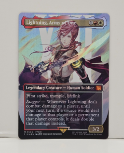 MTG Lightning, Army of One M0545 Borderless Surge Foil Final Fantasy Card NM - Image 2