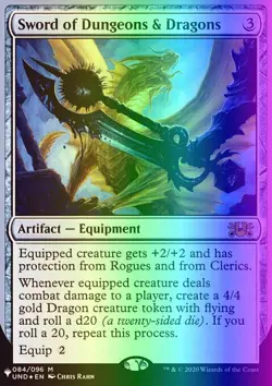MTG Sword of Dungeons & Dragons (61/62) The List (Unfinity Foil Edition) NM FOIL - Image 1