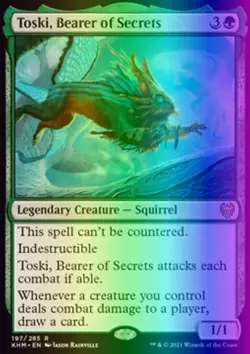 MTG Magic the Gathering Toski, Bearer of Secrets (197/551) Kaldheim LP FOIL - Image 1