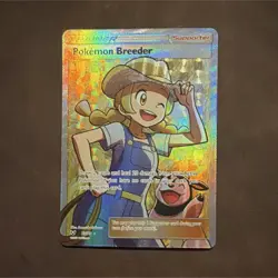 Pokemon TCG Pokemon Breeder Trainer Full Art Holo 73/73 Shining Legends - Image 1