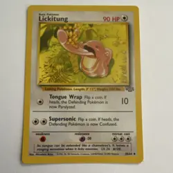 Pokemon Lickitung 90 HP 1st Edition Uncommon 38/64 Jungle 1999 TCG - Image 1