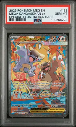 2025 POKEMON MEG EN-MEGA EVOLUTION #182 MEGA KANGASKHAN EX PSA 10 - Image 1
