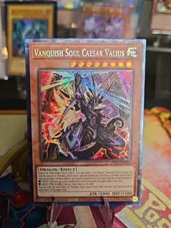 Yu-Gi-Oh Vanquish Soul Caesar Valius 1st Edition Collector Rare WISU-EN021 - Image 1