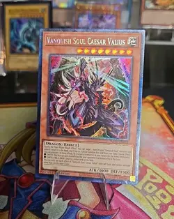 Yu-Gi-Oh Vanquish Soul Caesar Valius 1st Edition Collector Rare WISU-EN021 - Image 3