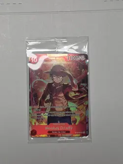 One Piece TCG Monkey D Luffy ST10-006 SR Treasure Booster Set Promo Sealed - Image 1