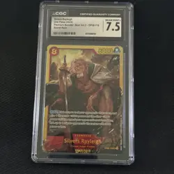🥄One Piece-Two Legends Silvers Rayleigh OP08-118 Secret Rare English CGC 7.5 - Image 1