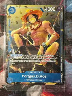 One Piece Carrying on His Will Portgas D Ace Alt Art OP13-119 SEC + Tin Promo - Image 4