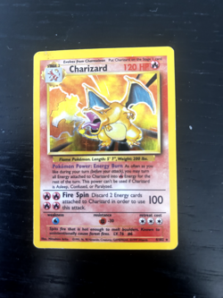 Charizard 4/102 Base Set Unlimited Holo Rare 1999 WOTC Pokemon Card LP/NM - Image 1