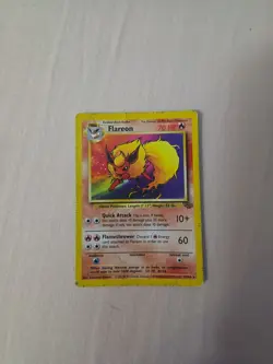 Pokemon TCG Flareon Card 19/64 - Jungle Set Unlimited - DAMAGED - - Image 2