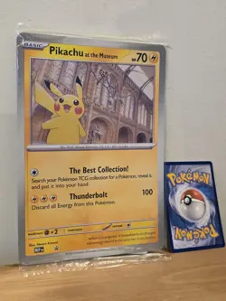 Oversize Pikachu At The Museum Promo Card Pokemon Sealed - Image 2