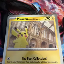 Pikachu At The Museum, Pokemon X Natural History Museum Jumbo Promo Pokemon Card - Image 2