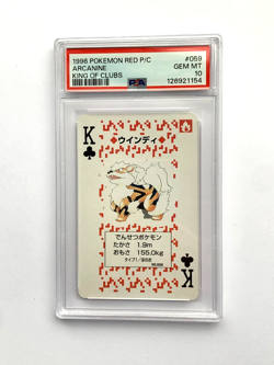 Arcanine King Of Clubs PSA 10 Red Charizard Deck Pokemon Playing Card Poker - Image 1