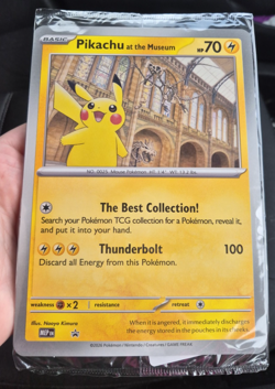 Pikachu At The Museum Promo Oversized Pokemon Card Sealed - Image 1