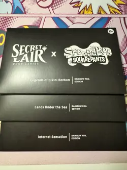 2025 SpongeBob SquarePants Secret Lair Foil Bundle Sealed MTG- 3 Envelopes - Image 1