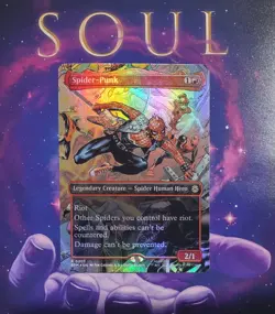 Spider-Punk (0207) (Borderless) Marvel's Spider-Man Foil NM MTG - Image 1