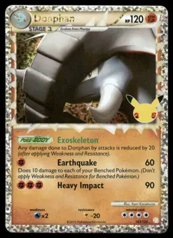 Pokemon Cards Donphan 107/123 Celebrations: Classic Collection NM - Image 1