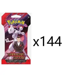 Pokemon Destined Rivals Sleeved Boosters Sealed Case x144 Packs - Image 1