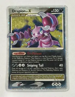Pokemon TCG Drapion LV.X 123/127 | Platinum Ultra Rare Holo | MP-HP - Image 1