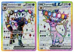 Pokemon Prismatic Evolutions Umbreon & Espeon EX Figure Collection Promo NM - Image 1