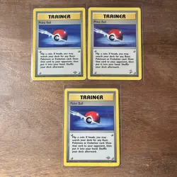 Pokemon Jungle Set Unlimited Common Poke Ball Trainer 64/64 & 121/130 Lot Of 3 - Image 1