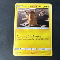 Detective Pikachu SM194 Sm Holo Sun & Moon Pokemon MJ - Image 1
