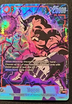 Dragon Ball Super Card Game Toppo FB03-016 SR* Super Rare Fusion World - Image 3