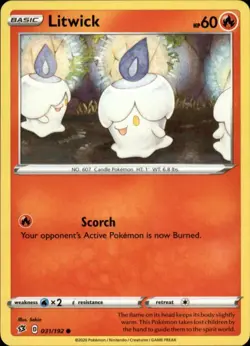 2x (SWSH02-031) Litwick (C) Pokemon Rebel Clash Card # 31 - Image 1