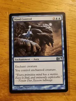 Mind Control - Core Set 2012 M12 - MTG Magic - Uncommon - Blue Enchantment - Image 1