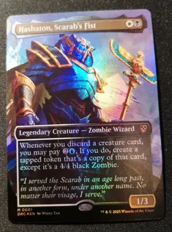 Hashaton, Scarab's Fist - Foil - Borderless - DFC - MTG - NM - EN - 0001 - Image 1