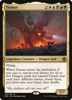 MTG Magic the Gathering Tiamat (235/518) Adventures in the Forgotten Realms NM - Image 1