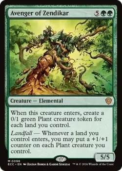 x1 Avenger of Zendikar M MTG Commander: Lorwyn Eclipsed M/NM, English - Image 1