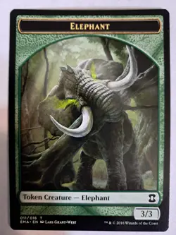 Elephant Token 009 Dominaria Remastered MTG Magic NM BULK DISCOUNT MUST BUY 2+! - Image 1