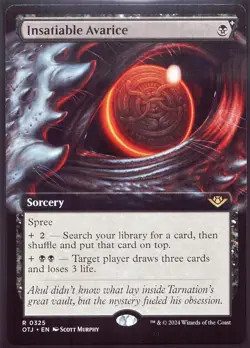 Insatiable Avarice - 325 Extended not foil MTG OTJ - Image 1