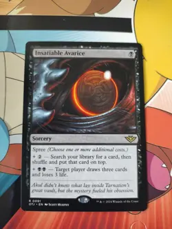 MTG Insatiable Avarice, NM-Mint, English Outlaws of Thunder Junction - Image 1