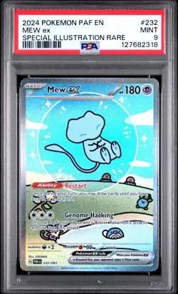 2024 Pokemon Paldean Fates Bubble Mew EX Special Illustration Rare PSA 9 232 SIR - Image 1