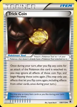 Pokemon Trick Coin (108/127) Phantom Forces LP - Image 1
