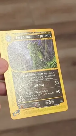 Pokemon TCG Tyranitar 40 Aquapolis Non-Holo Rare WOTC English E Reader - Image 2