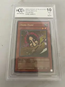 2002 Legend of Blue Eyes White Dragon Unlimited Hane-Hane BCCG 10 Yugioh LOB-010 - Image 1