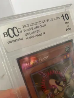 2002 Legend of Blue Eyes White Dragon Unlimited Hane-Hane BCCG 10 Yugioh LOB-010 - Image 4