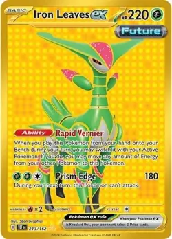 Iron Leaves ex 213/162 Sv05: Temporal Forces Holo - Gold Card Hyper Rare NM - Image 1